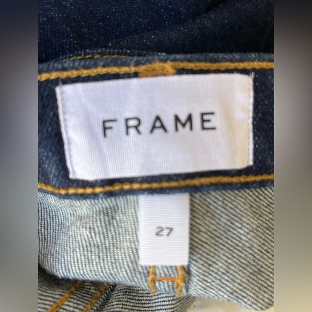 Women's Frame Jeans Le Sylvie Slender Straight Bowie High Rise blue 27 - Picture 4 of 6